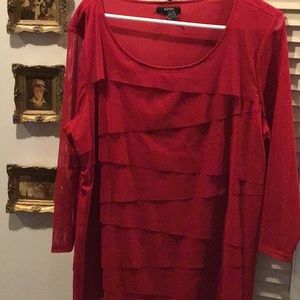 ALFANI  red blouse, shirt. Size 2X